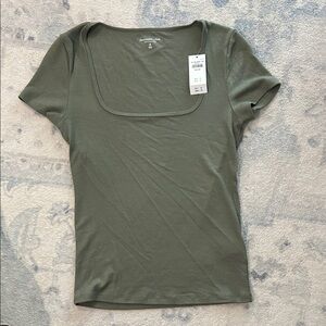 Abercrombie & Fitch ribbed square neck top